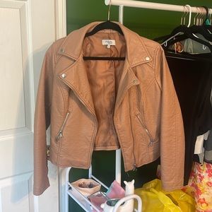 Tan leather jacket